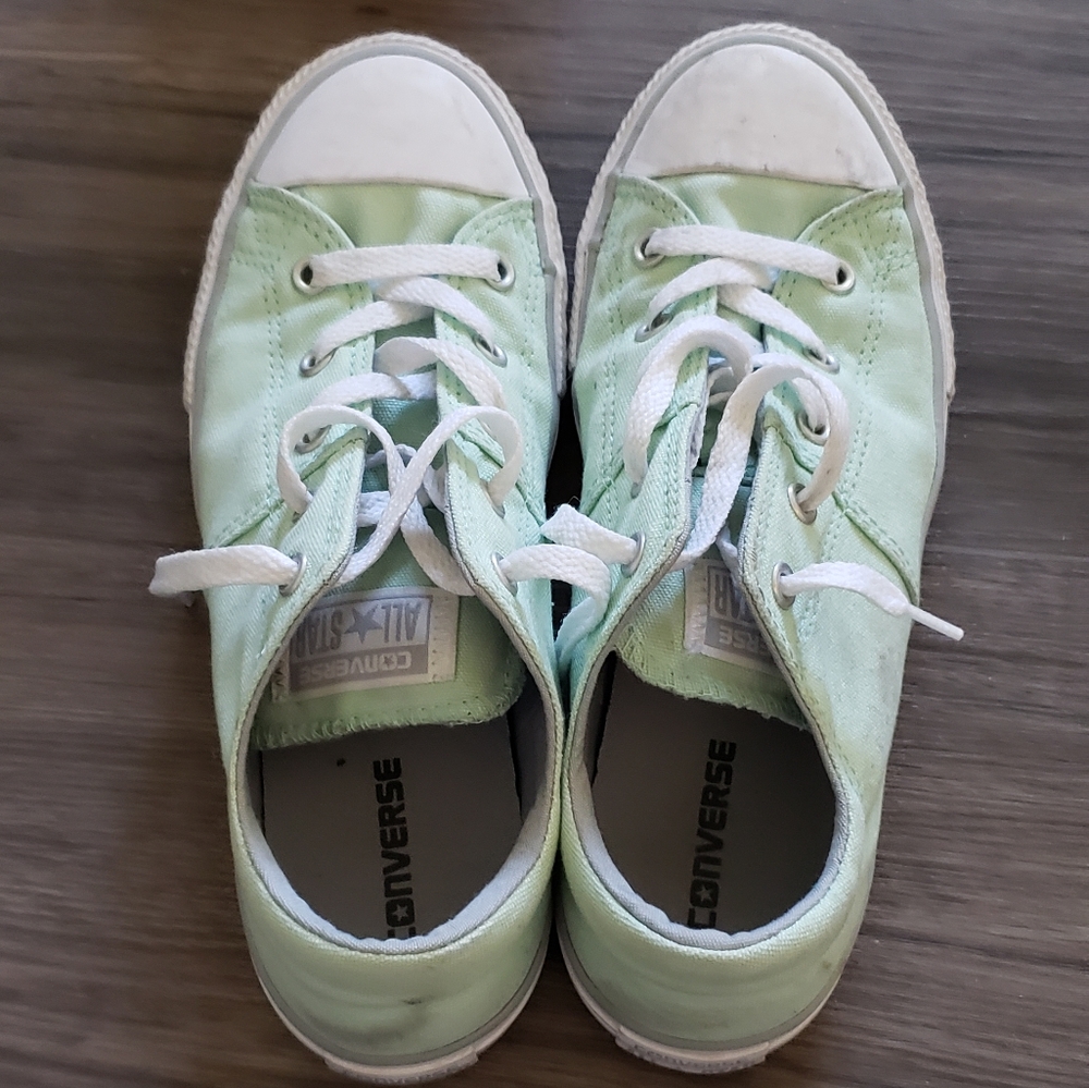 Mint green Converse sneakers